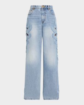 Zimmermann Alchemy Appliqué Relaxed Flare Jeans