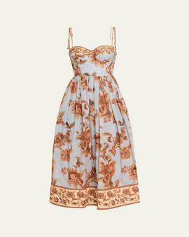 unison linen dress Sunset Linen Flounce Dress - / Twinkle- Size4XS