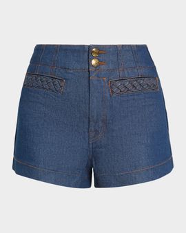 Zimmermann Aster Denim Shorts