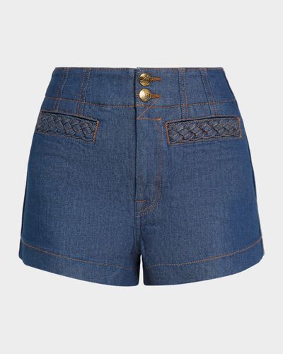Zimmermann Aster Denim Shorts