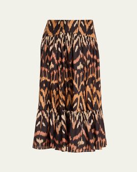 Zimmermann Aster Ikat Midi Skirt