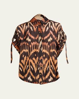 Zimmermann Aster Ikat Relaxed Shirt