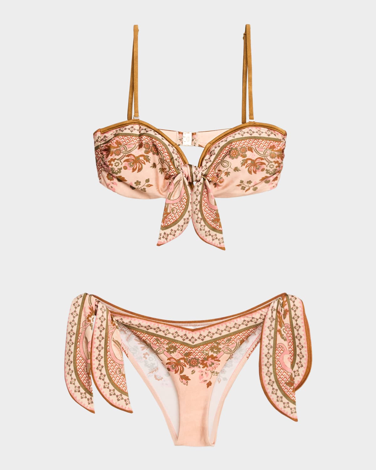 Zimmermann Aster Paisley Scarf Tie Two-Piece Swimsuit