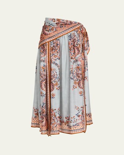 Zimmermann Aster Scarf Midi Skirt