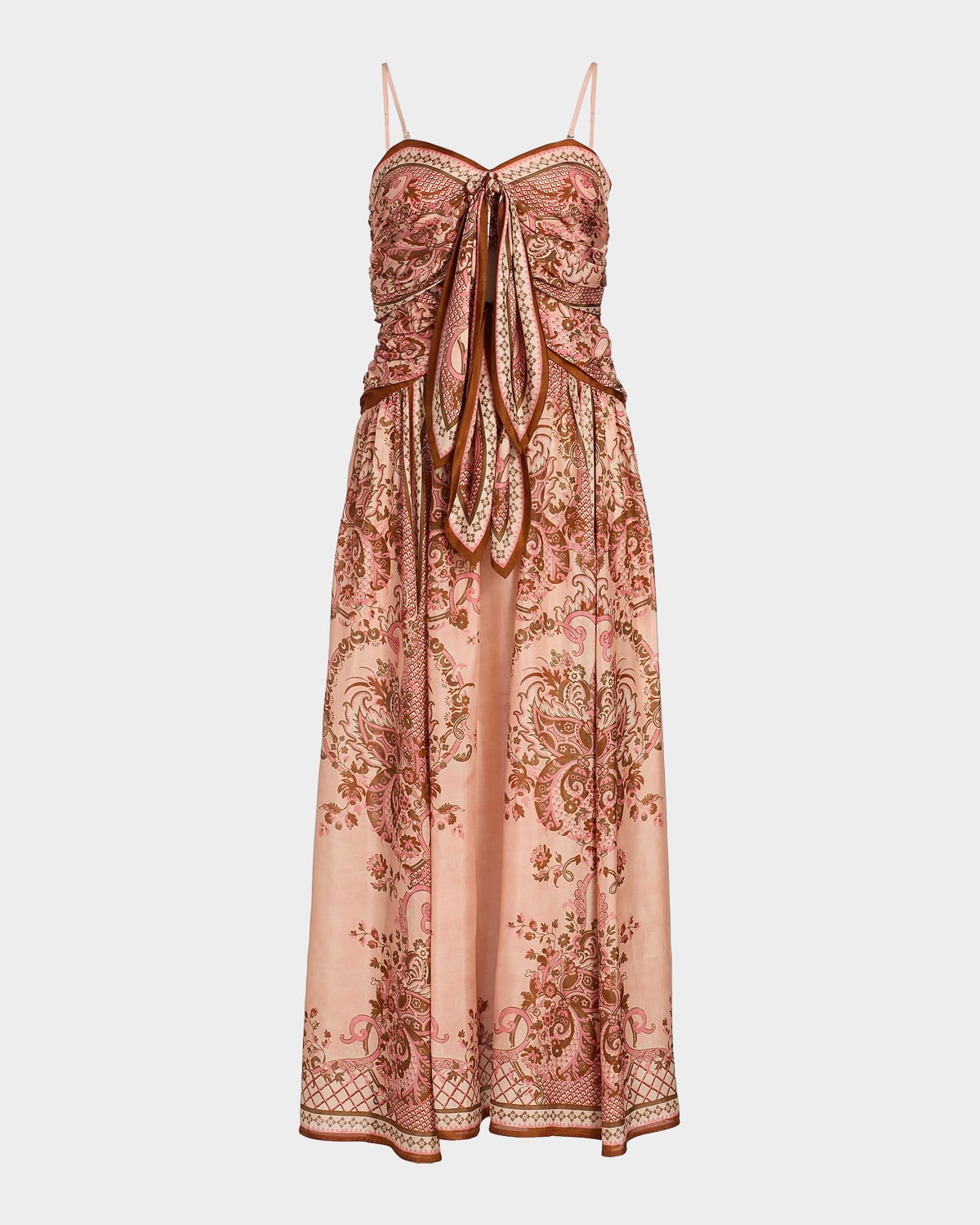 Zimmermann Aster Scarf Paisley Silk Midi Dress