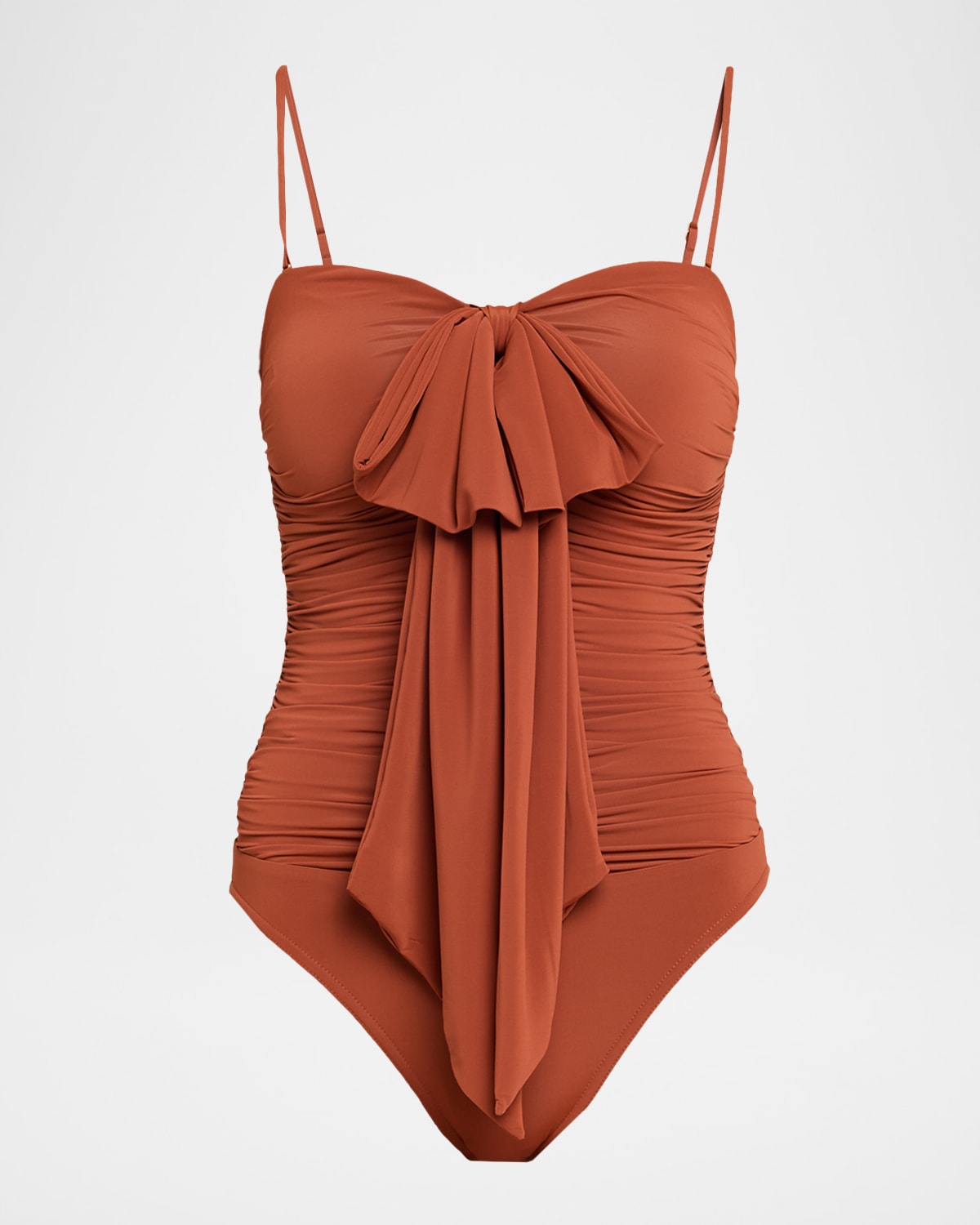 Zimmermann Awaken Drape Bow One-Piece Swimsuit