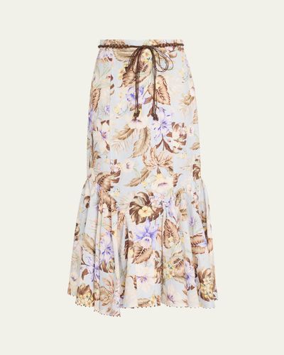 Zimmermann Coco Fit-&-Flare Midi Skirt
