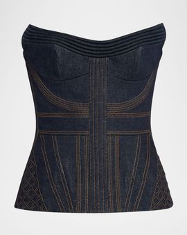 Zimmermann Denim Corset Top