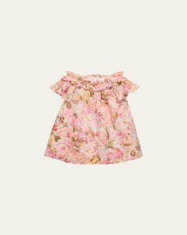 Zimmermann Girl's Solstice Shirred Cotton Dress