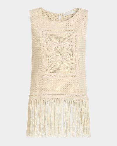 Zimmermann Indra Crochet Cotton Fringe Tank
