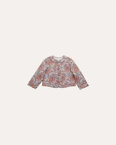 Zimmermann Kid's Aster Quilted Cotton Paisley Jacket