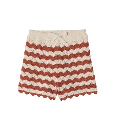 Zimmermann Kids Zimmermann Kids Aster cotton and linen-blend shorts
