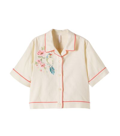 Zimmermann Kids Zimmermann Kids Aster embroidered cotton shirt