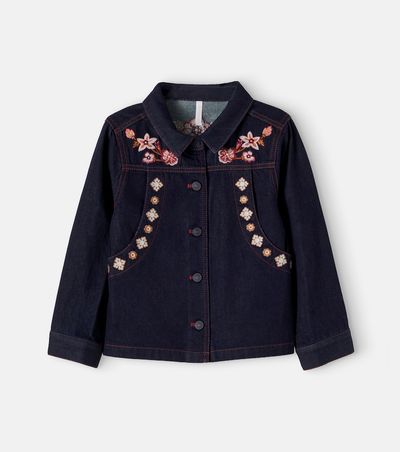 Zimmermann Kids Zimmermann Kids Aster floral denim jacket