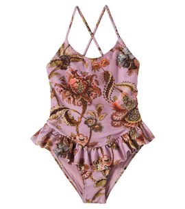 Zimmermann Kids Zimmermann Kids Aster floral ruffled swimsuit