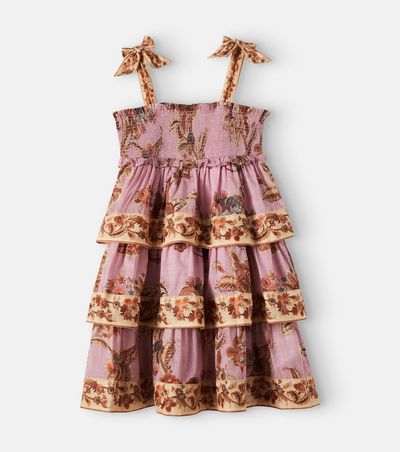 Zimmermann Kids Zimmermann Kids Aster floral tiered cotton dress