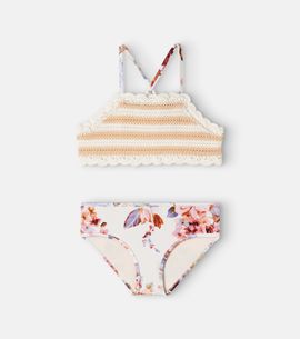 Zimmermann Kids Zimmermann Kids Awaken crochet floral bikini