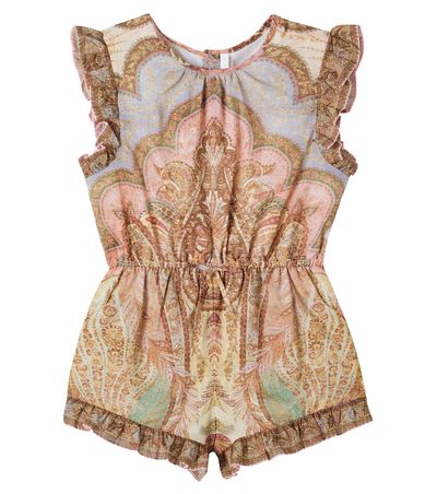 Zimmermann Kids Zimmermann Kids Awaken paisley cotton playsuit