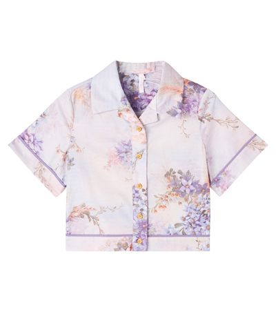 Zimmermann Kids Zimmermann Kids Cascadian floral cotton poplin shirt