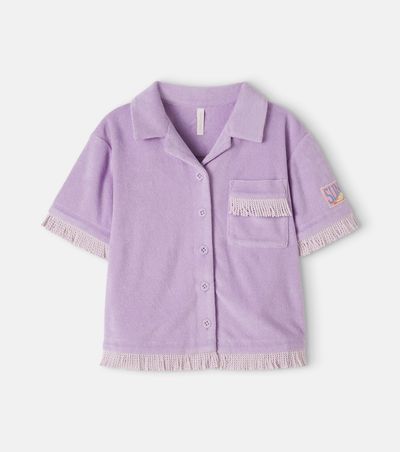 Zimmermann Kids Zimmermann Kids Echo fringed cotton-blend terry shirt