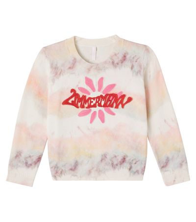 Zimmermann Kids Zimmermann Kids Embroidered tie-dye cotton sweatshirt