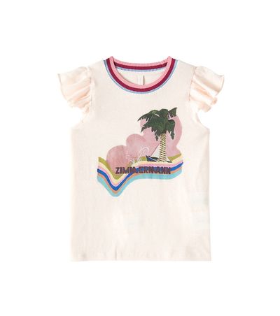 Zimmermann Kids Zimmermann Kids Everley linen and cotton T-shirt