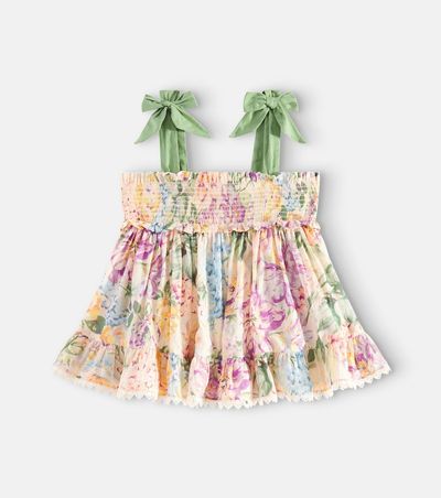 Zimmermann Kids Zimmermann Kids Halliday shirred floral cotton top