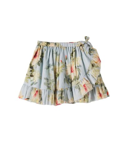 Zimmermann Kids Zimmermann Kids Mahon floral ruffled cotton skirt
