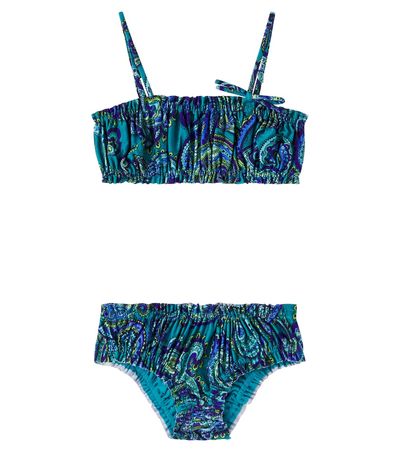 Zimmermann Kids Zimmermann Kids Paisley ruched bikini