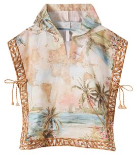 Zimmermann Kids Zimmermann Kids Printed cotton poncho