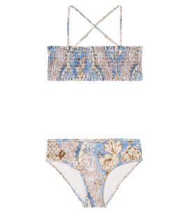 Zimmermann Kids Zimmermann Kids Printed shirred bikini