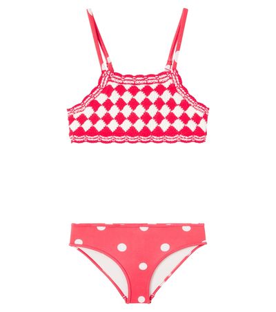 Zimmermann Kids Zimmermann Kids Scarborough knitted bikini