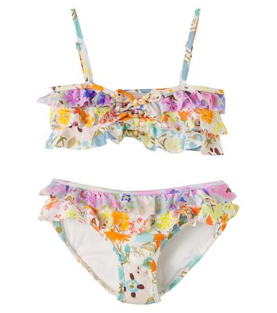 Zimmermann Kids Zimmermann Kids Solstice floral ruffled bikini