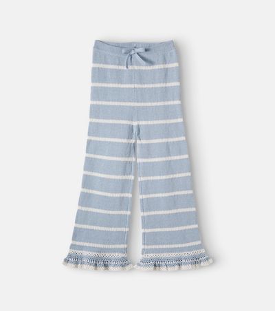 Zimmermann Kids Zimmermann Kids Striped knitted cotton-blend pants