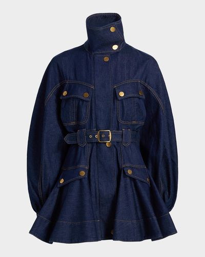 Zimmermann Luna Denim Utility Mini Dress