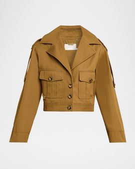 Zimmermann Luna Drill Cropped Cargo Jacket