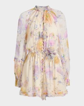 Zimmermann Luna Floral Ruffle Romper