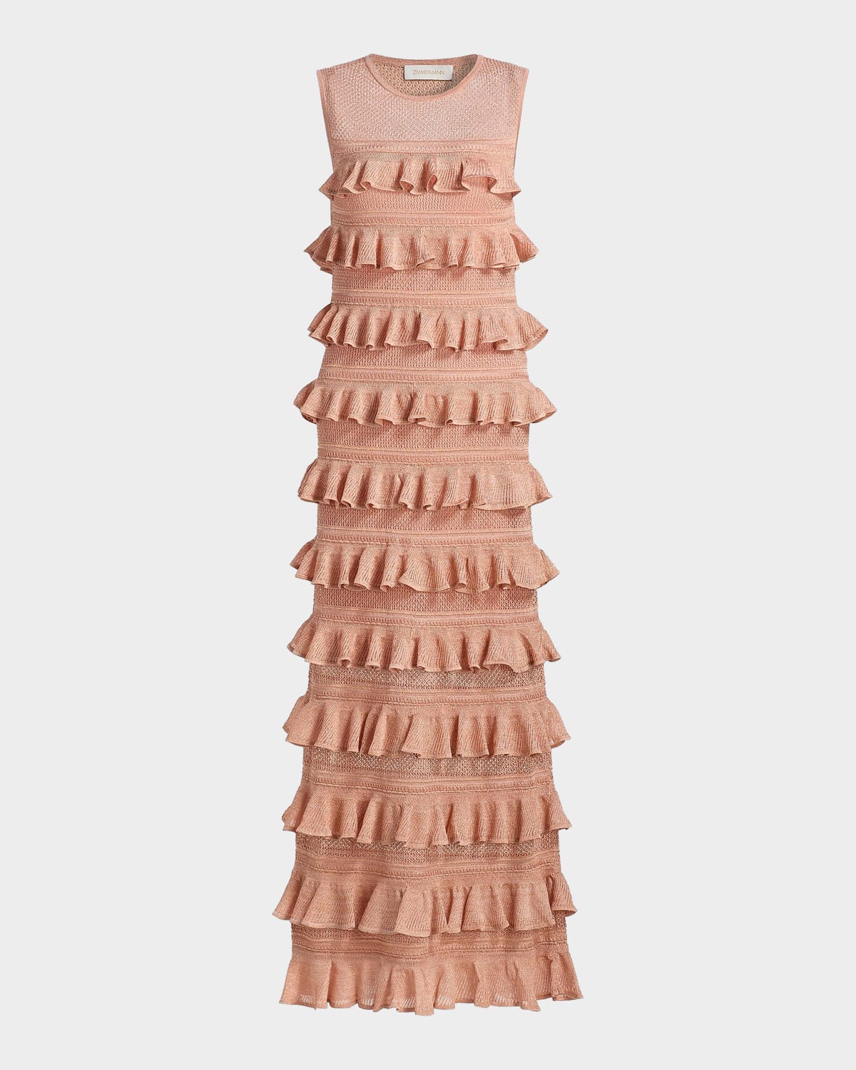 Zimmermann Luna Frill-Tiered Midi Dress