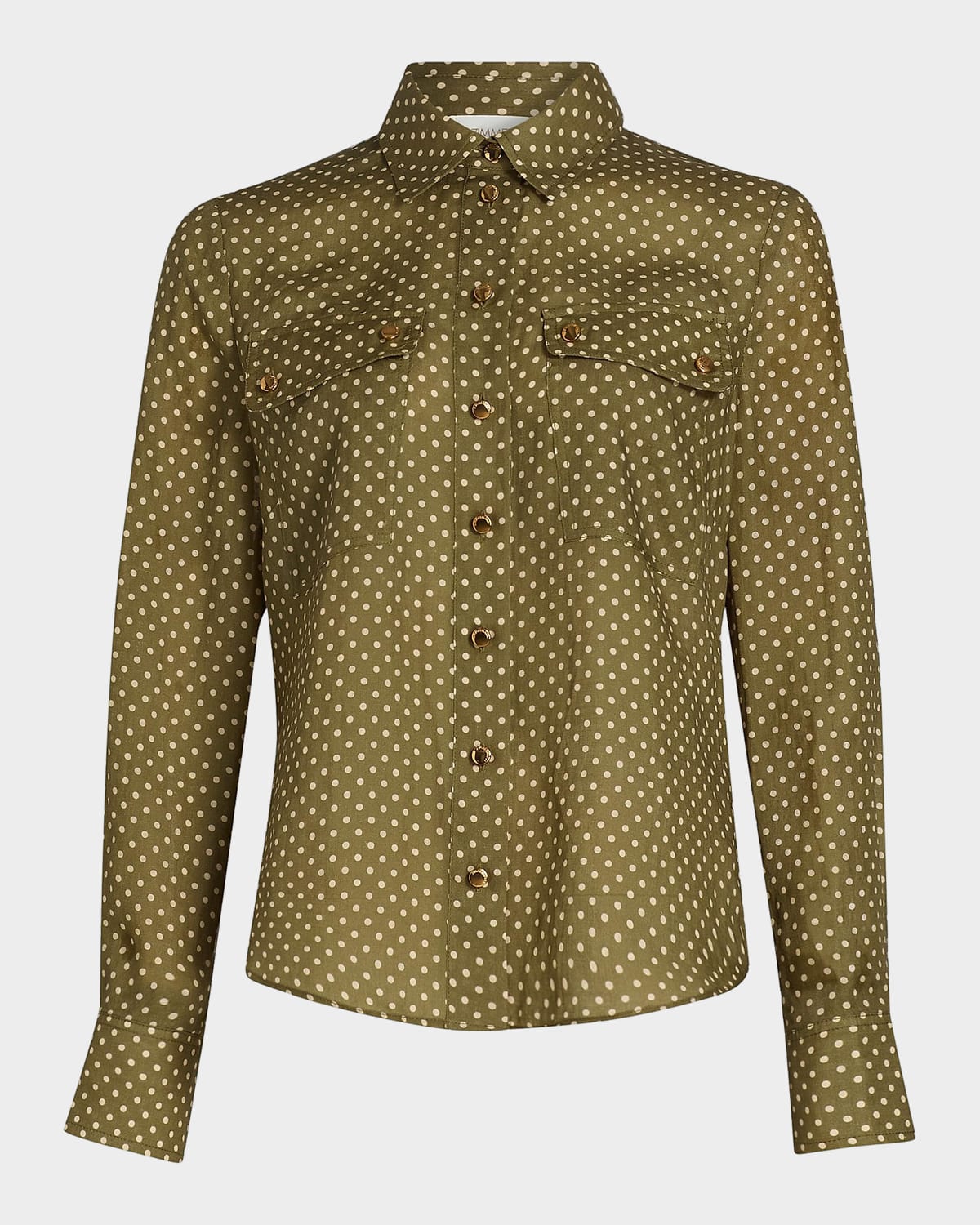 Zimmermann Luna Polka Dot Cargo Shirt