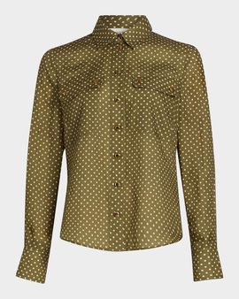 Zimmermann Luna Polka Dot Cargo Shirt