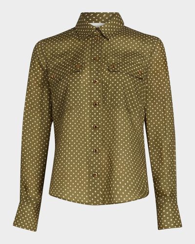 Zimmermann Luna Polka Dot Cargo Shirt
