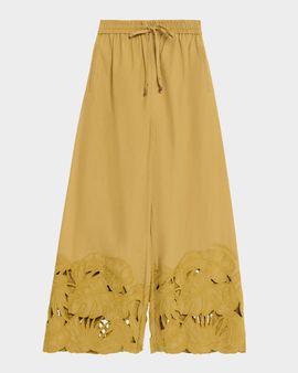 Zimmermann Mahon Embroidered Cotton Pants