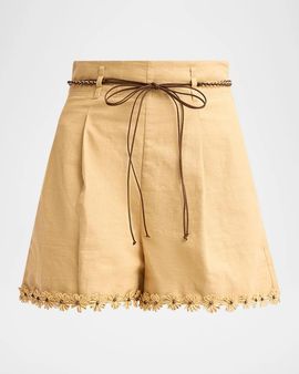 Zimmermann Mahon Flower Trim Shorts