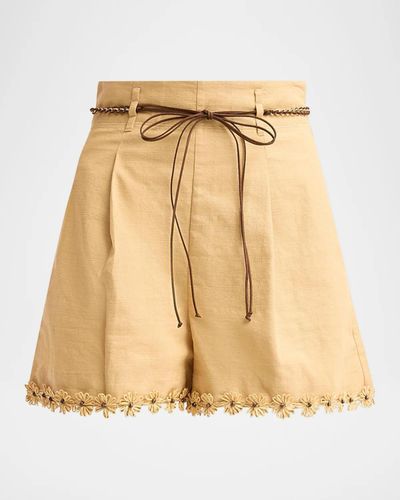 Zimmermann Mahon Flower Trim Shorts