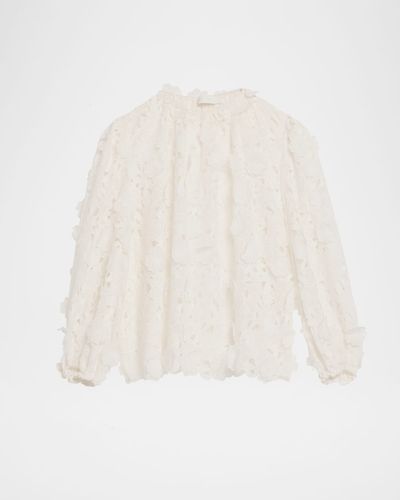 Zimmermann Patience Floral Embroidered Blouse