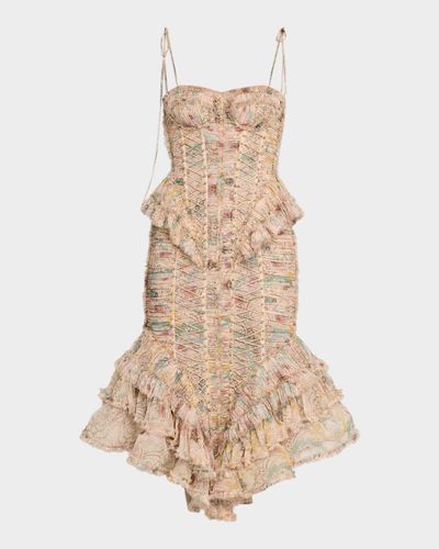 Zimmermann Rebellion Frayed Midi Dress