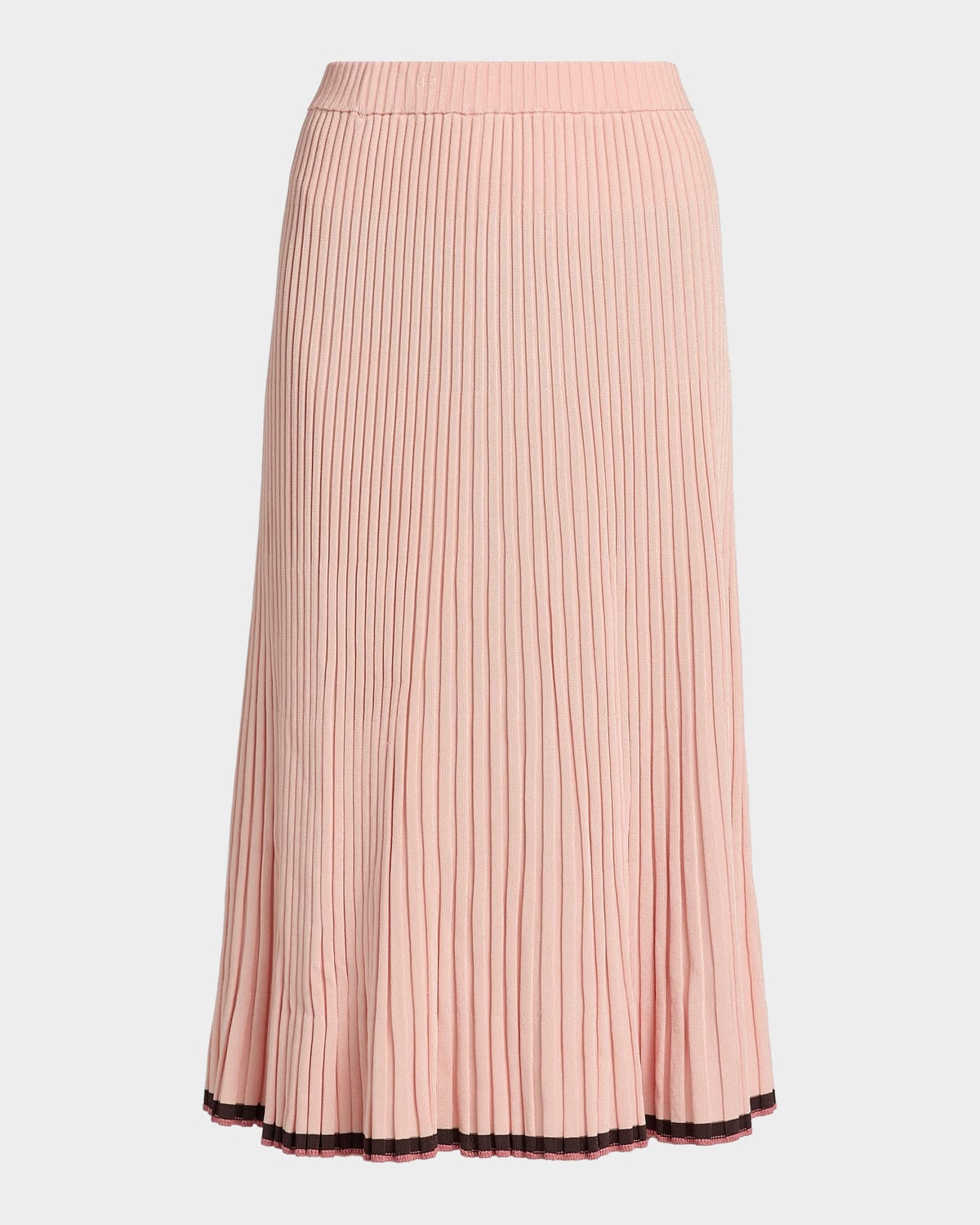 Zimmermann Rib-Knit A-Line Midi Skirt