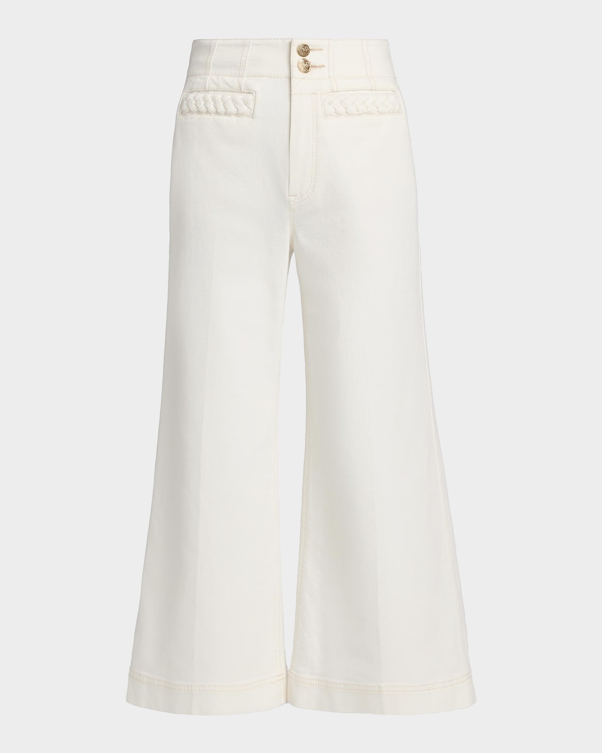 Zimmermann Roselight Braided Pocket Crop Flare Jeans