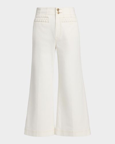 Zimmermann Roselight Braided Pocket Crop Flare Jeans