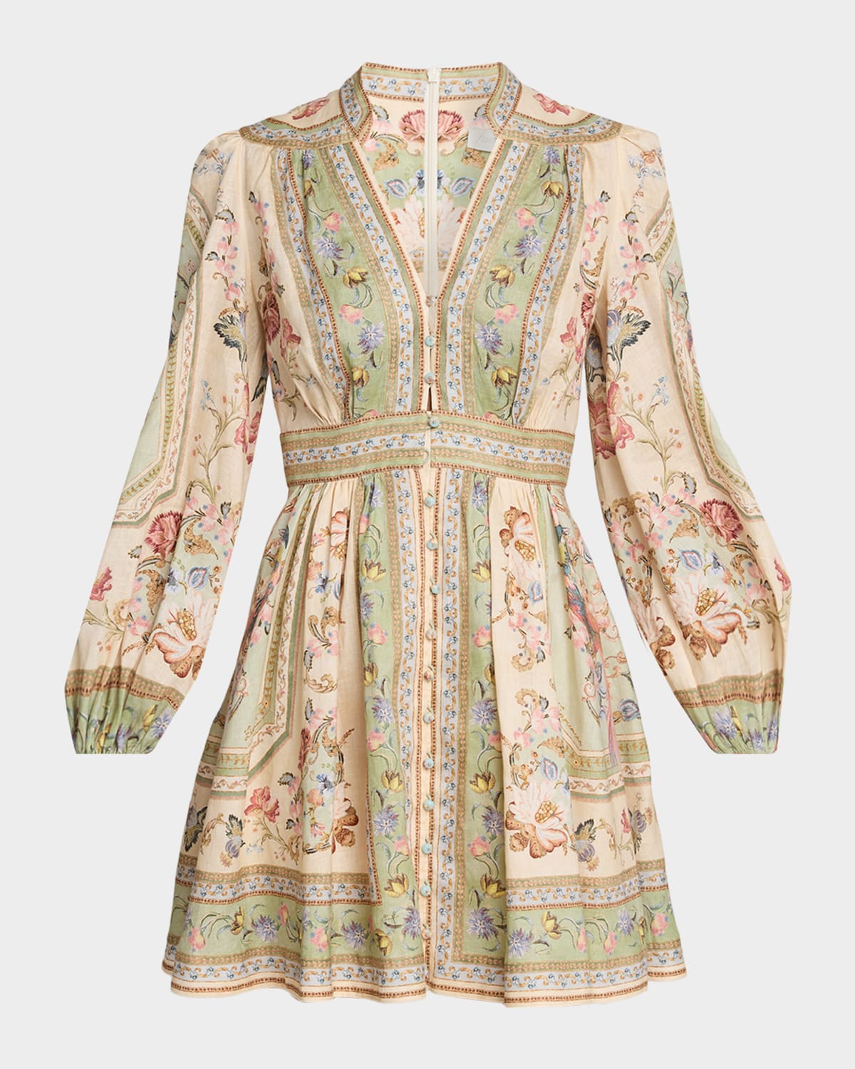 Zimmermann Roselight Plunge Mini Dress